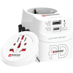 Adaptr pre svetovch cestovateov, 1xUSB-A, 1xUSB-C PD, 45W, USB-C kbel, SKROSS