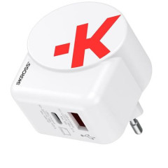Sieov nabjaka, 1xUSB-A, 1xUSB-C, PD, 45W, GaN, USB-C kbel, SKROSS