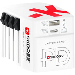 Sieov nabjaka pre cestovateov, 1 USB-A, 1 USB-C PD, 65 W, USB-C kbel, SKROSS