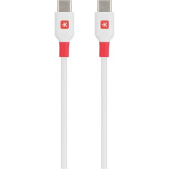 Nabjac kbel USB-C/USB-C, 1,2 m, SKROSS, biely
