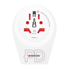 Cestovn adaptr, pre EU, USB-C, rchle nabjanie, uzemnen, SKROSS
