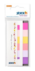 Z�lo�ky, papierov�, 7x30 listov, 45x15 mm, STICK N, jarn� farby