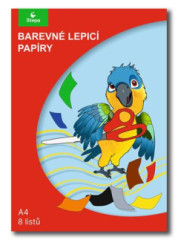 Farebn� papier, A4, samolepiaci, 8 listov, STEPA, mix farieb
