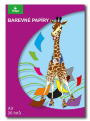 Farebn papier,  A3, 80 g, 2x10 listov  STEPA, mix farieb