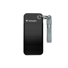 SSD (extern pam), 1TB, USB 3.2 Gen2, VERBATIM "Pocket SSD", ierna/siv