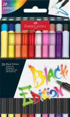 Fixky tetcov, FABER-CASTELL "Black Edition", 20 rznych farieb
