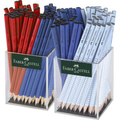 Grafitov ceruzka, displej, B, trojhrann tvar, FABER-CASTELL "Grip 2001", mix farieb