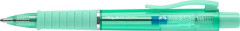 Gu���kov� pero, 1 mm, XB, stl��ac� mechanizmus, m�tovo zelen� telo pera, FABER-CASTELL "Poly Ball View Aurora", modr�