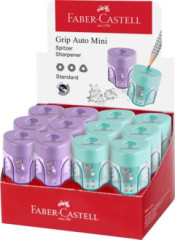 Strhadlo, displej, jednodierov, so zsobnkom, FABER-CASTELL "GRIP Auto Mini", mix pastelovch farieb