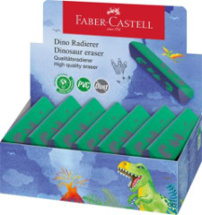Guma, displej, trojhrann, FABER-CASTELL, dinosaurus