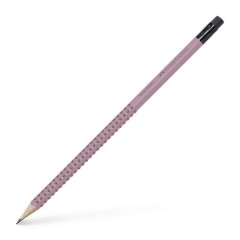 Grafitov ceruzka, B, trojhrann, s gumou, FABER-CASTELL "Grip 2001", ruov