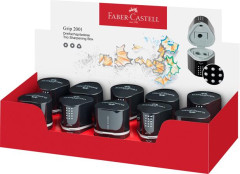 Strhadlo, displej, trojdierov, so zsobnkom, FABER-CASTELL "Grip 2001 Trio", ierne