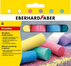 Krieda na asfalt, valcovit� tvar, EBERHARD FABER, 6 r�znych farieb