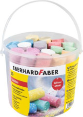 Krieda na asfalt, 20 kusov,  EBERHARD FABER, 6 ligotav�ch farieb