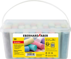 Krieda na asfalt, 50 kusov,  EBERHARD FABER, 8 r�znych farieb