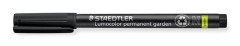 Permanentn� popisova�, M, ku�e�ovit�, STAEDTLER "Lumocolor Garden 319 GM", �ierny