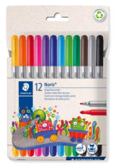Fixky, sada, 1-3 mm, obojstrann, vypraten, STAEDTLER "Noris 320, 12 rznych farieb