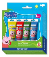 Prstov� farby, STAEDTLER "Noris� junior 8814", Peppa Pig, 4 farby