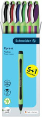 Liner, sada, 0,8 mm, SCHNEIDER "Xpress", 6 r�znych farieb