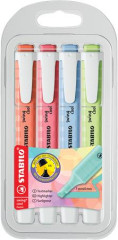 Zv�raz�ova�, sada, 1-4 mm, STABILO "Swing Cool Pastel" 4 r�zne farby