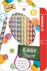 Farebn� ceruzky, trojhrann� tvar, pre �av�kov, STABILO "EasyColours", 12 r�znych farieb