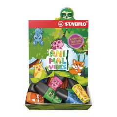 Zv�raz�ova�, displej, 2-5 mm, STABILO "Boss Mini Animal Vibes", mix