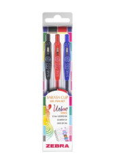 Sada glovch pier, 0,33 mm, stlaidlom, ZEBRA Sarasa Clip Urban Vibes, 3 rzne farby