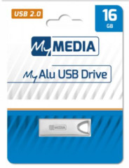 USB k���, 16GB, USB 2.0, hlin�kov� kryt, MYMEDIA "Alu" (by VERBATIM)