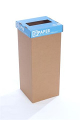 Odpadkov k na trieden odpad, recyklovan, anglick popis, 50 l, RECOBIN "Office", modr