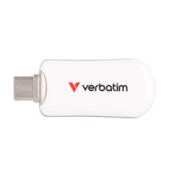 USB k, 128GB, USB-C 3.2 Gen1, VERBATIM "Plectra", biely