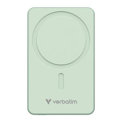 Power banka, extern batria, bezdrtov, 10 000 mAh, VERBATIM "Charge n Go Essentials", zelen